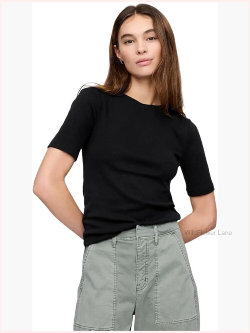 Short Sleeve Crewneck Knit Top - Everyday Cotton Tee
